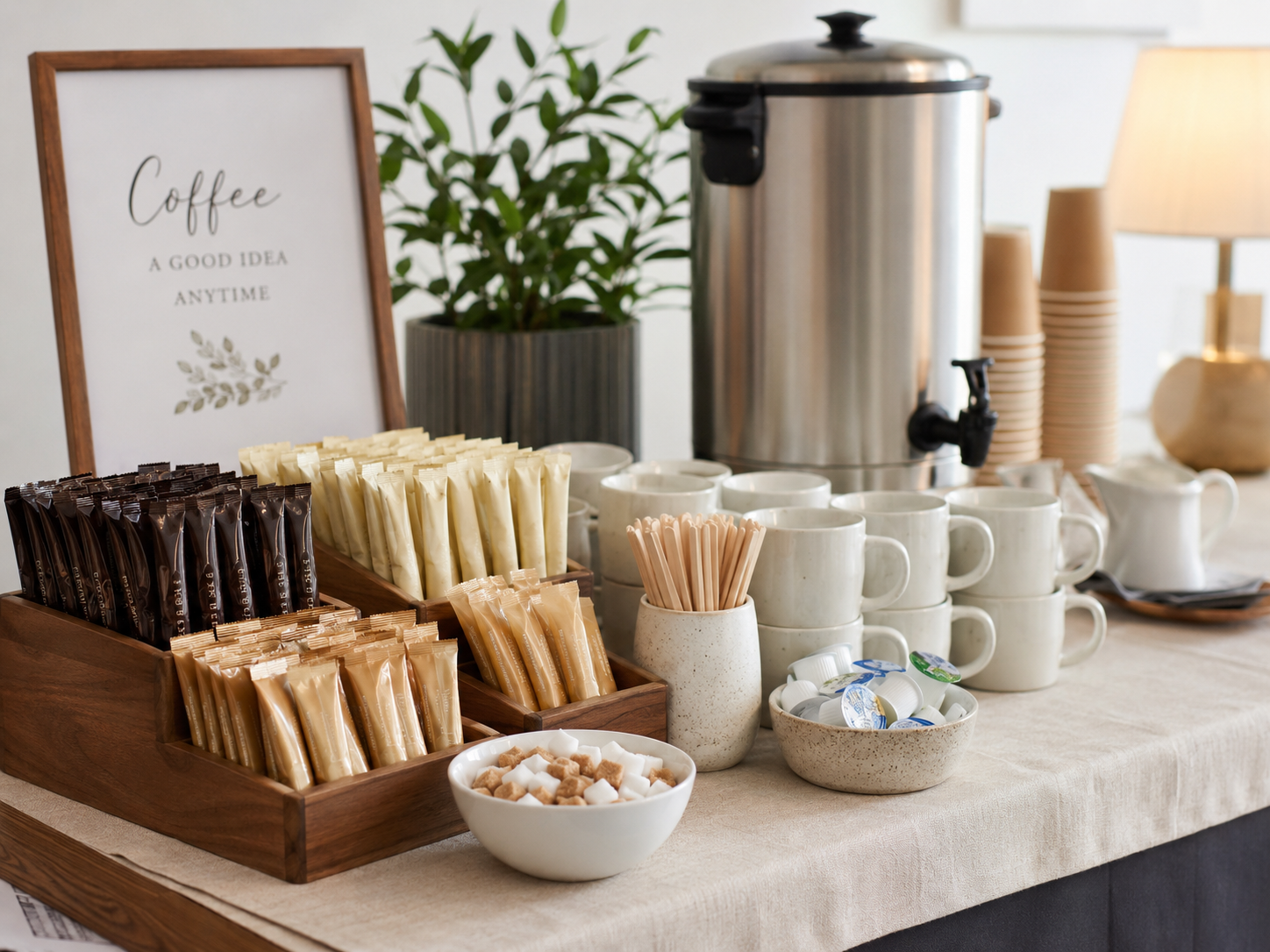 Coffee supplies for catering and office use from Adomoo